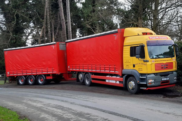 Machinery being transported in Cheshire